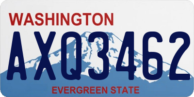 WA license plate AXQ3462