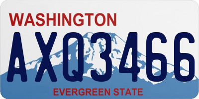 WA license plate AXQ3466