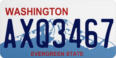 WA license plate AXQ3467