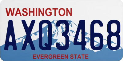WA license plate AXQ3468