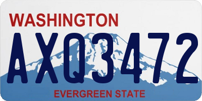 WA license plate AXQ3472