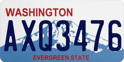 WA license plate AXQ3476