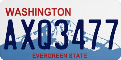 WA license plate AXQ3477