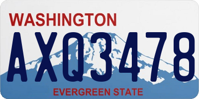 WA license plate AXQ3478