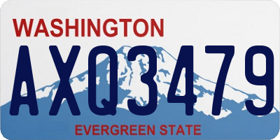 WA license plate AXQ3479
