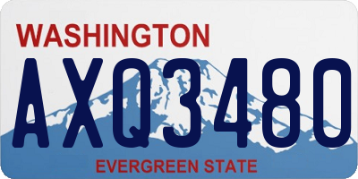 WA license plate AXQ3480