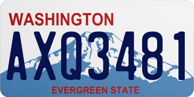 WA license plate AXQ3481