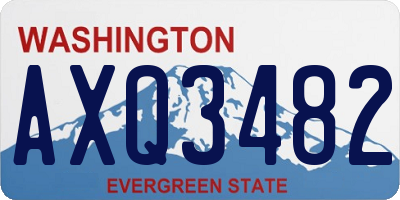 WA license plate AXQ3482