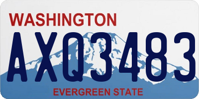 WA license plate AXQ3483
