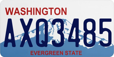 WA license plate AXQ3485