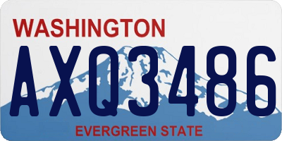 WA license plate AXQ3486