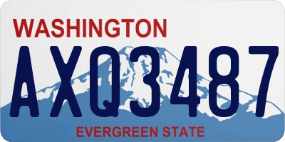 WA license plate AXQ3487