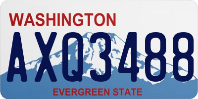 WA license plate AXQ3488