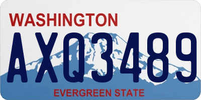 WA license plate AXQ3489