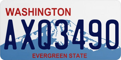 WA license plate AXQ3490