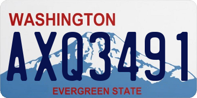 WA license plate AXQ3491