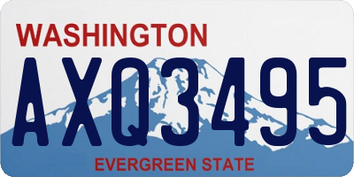 WA license plate AXQ3495