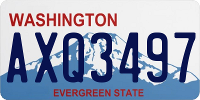 WA license plate AXQ3497