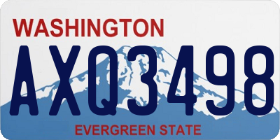 WA license plate AXQ3498