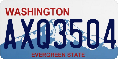 WA license plate AXQ3504