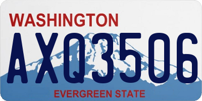WA license plate AXQ3506