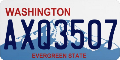 WA license plate AXQ3507