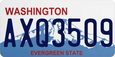 WA license plate AXQ3509