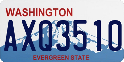 WA license plate AXQ3510
