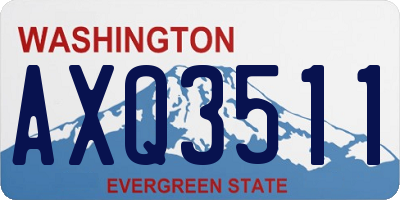 WA license plate AXQ3511