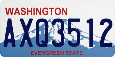 WA license plate AXQ3512