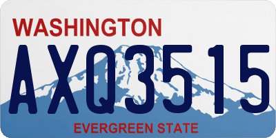 WA license plate AXQ3515