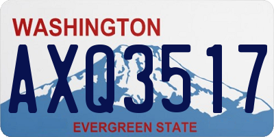 WA license plate AXQ3517