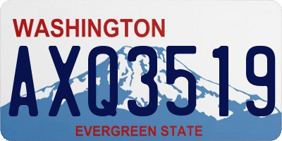 WA license plate AXQ3519