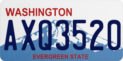 WA license plate AXQ3520