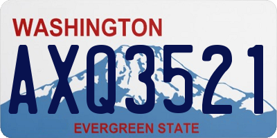WA license plate AXQ3521