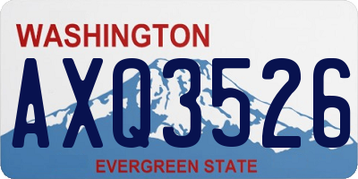 WA license plate AXQ3526