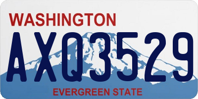 WA license plate AXQ3529