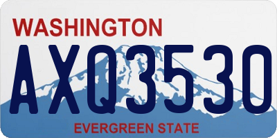 WA license plate AXQ3530