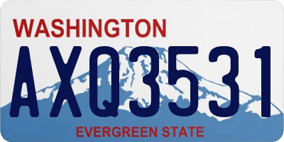 WA license plate AXQ3531