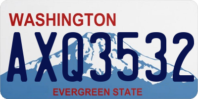 WA license plate AXQ3532