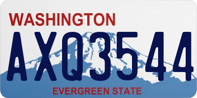 WA license plate AXQ3544