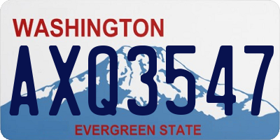 WA license plate AXQ3547