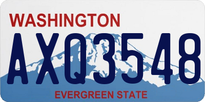 WA license plate AXQ3548