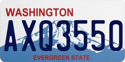 WA license plate AXQ3550