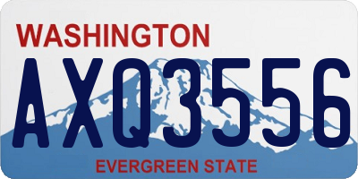 WA license plate AXQ3556
