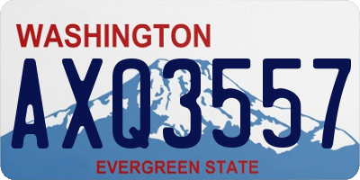 WA license plate AXQ3557