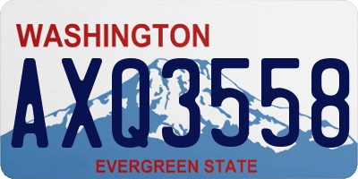 WA license plate AXQ3558