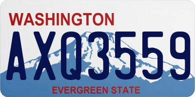 WA license plate AXQ3559