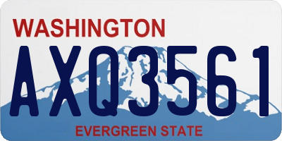 WA license plate AXQ3561