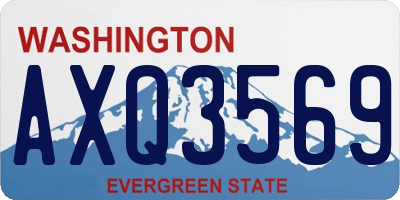 WA license plate AXQ3569